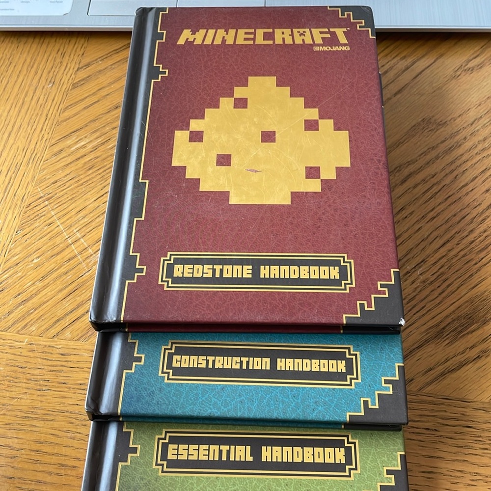 Minecraft Handbooks - 3 Hardcover Books - Essential, Construction, & Redstone
